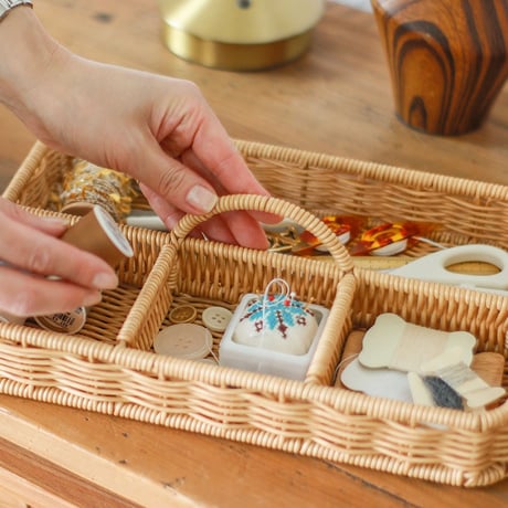 NATURAL STORAGE BOX / sewing / first aid kit / 置いてあるだけで空間にやさしくなじむ実用性とデザイン性を兼ね備えた収納ボックス