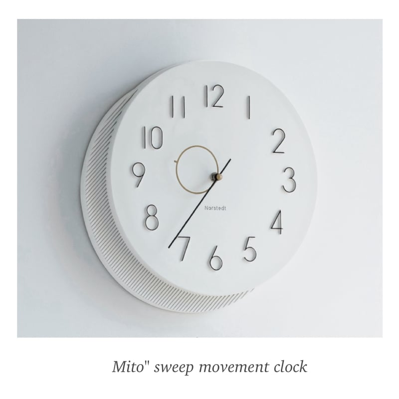 Mito sweepmovement clock / 個性的でありながらもインテリアに溶け込む