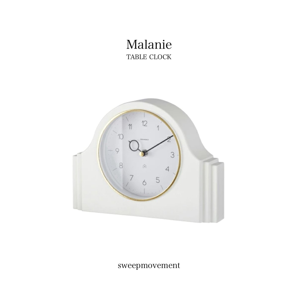 MALANIE STAND CLOCK / sweepmovement clock / テーブ