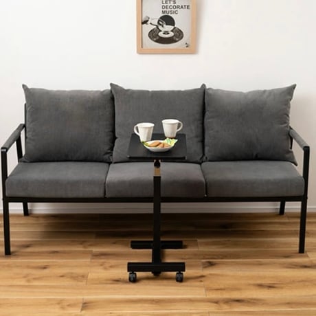 STYLISH CASTER TABLE / シンプルでスタイリッシュな昇降式テーブル / NA , BK / レクタング