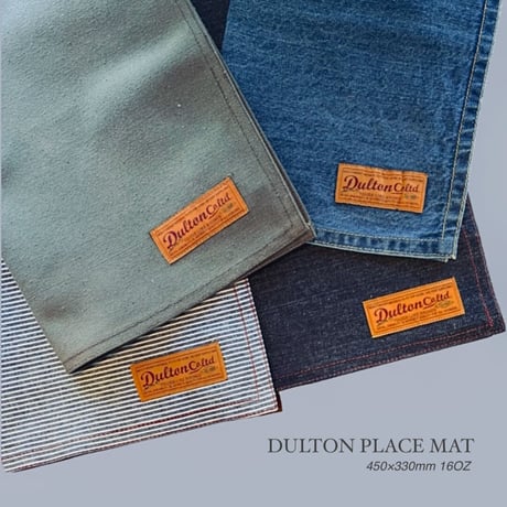 DULTON  PLACE MAT  /  4カラー / WASHED DENIM , ※2枚セット  L450mm ×W330mm 16OZ  / DULTON