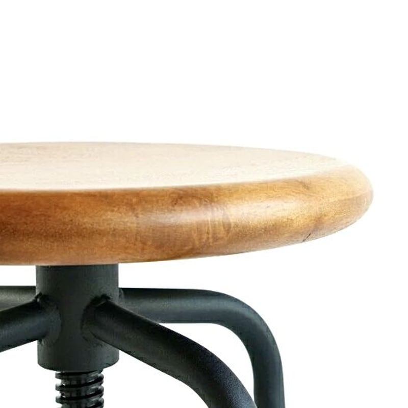 ラバーウッド材 + アイアンスチールの男前なスツール / カウンター