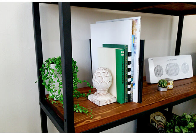 IRON × PINE WOOD スリム 3段シェルフ / 棚 / ラック / 収納家具