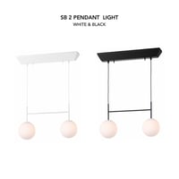SB 2 PENDANT LIGHT / 2灯 Mサイズ / しっとりとした質感のフロストガラスが美しいペンダントライト / LED電球 選択