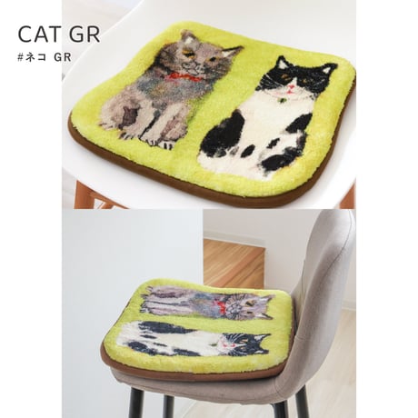 CHAIR PAD by Atelier KOTETSU / 色彩豊かで生き生きとした動物たちのイラストは見ているだけで元気を与えてくれるチェアパッド