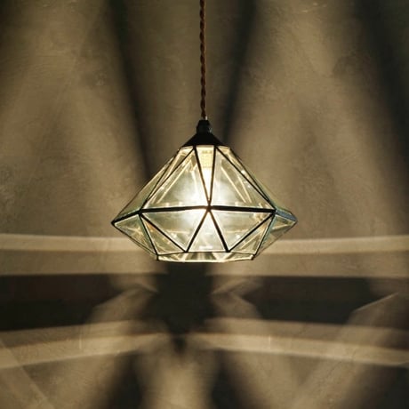 GRASS PENDANT LIGHT /  奥行きのある光の反射がエレガントな趣を放つガラス照明 / E17 LED電球