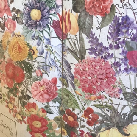WALL BOOK ART FLOWER / ウォールデコ / フラワー装飾 インテリア / W650×H400×D40/25mm
