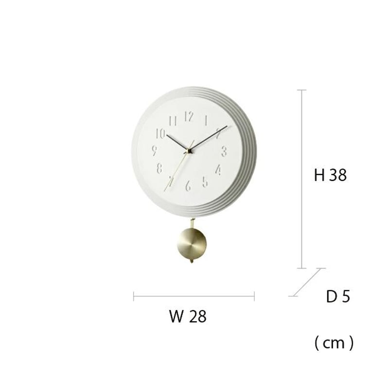 ゆ*う様 【ほぼ未使用品】インターフォルム Kuutamo 壁掛け時計 振り子時 KUUTAMO sweepmovement clock / 陶器のようなオフホワイトの文字