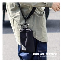 SLING WALLET POUCH / スリングウォレットポーチ /  ウォレット / 財布 カード収納 / コヨーテベージュ , ブラック / ショルダーバッグ  ポーチ