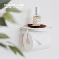 IRON toilet PAPER HOLDER / マットな質感のアイアントイレットペーパー / ペーパーホルダー WHITE , BLACK