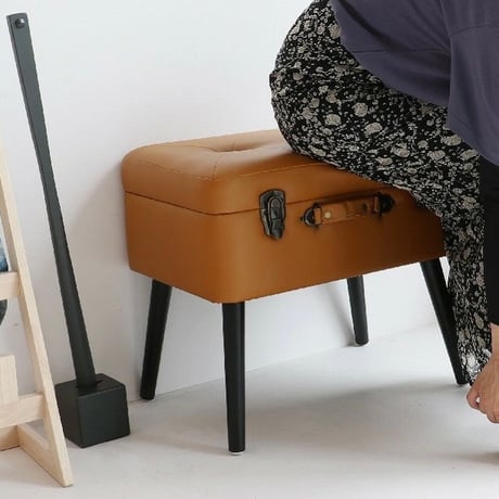 STORAGE STOOL / トランクモチーフの収納付きのスツール / PVC , CORDUROY 全6カラー