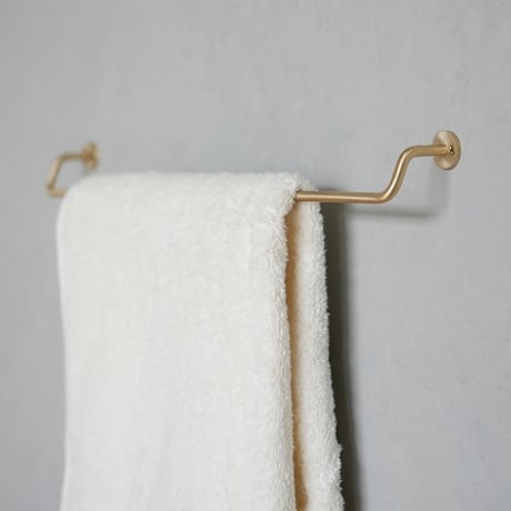 KT brass towel holder / 真鍮の美しいフォルムのタオルホルダー / タオルハンガー S . Mサイズ