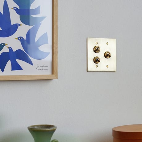 AXCIS 真鍮プレートスイッチ 3 / BRASS SWITCH PLATE / HS3103