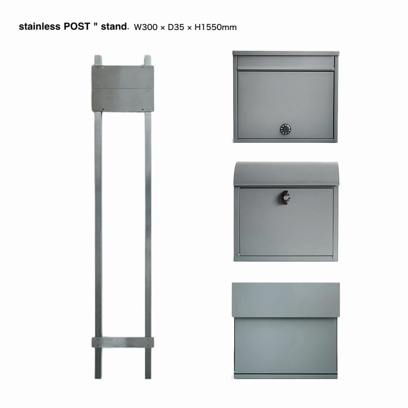STAINLESS POST STAND / 錆びにくいステンレス素材のポストスタンド