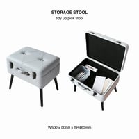 STORAGE STOOL / トランクモチーフの収納付きのスツール / PVC , CORDUROY 全6カラー