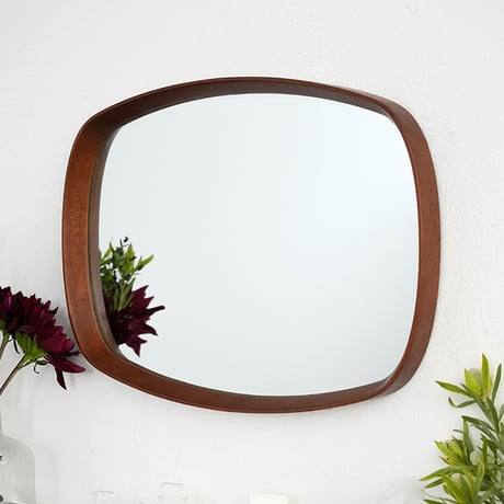 kurve mirror / スクエアミラー / ウォールミラー サイズ : 約w440 × d45 × h600mm / ビーチ材