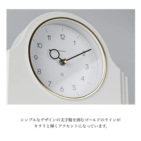 MALANIE STAND CLOCK / sweepmovement clock / テーブルクロック / 置き時計