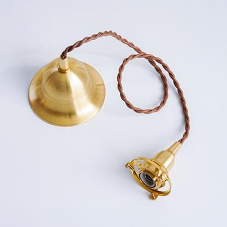 MINI GRASS × BRASS PENDANT LIGHT SET / シンプルでかわいいグレーグラスと真鍮ペンダントライト / E17電球 / コードの長さは60cm / LED電球 選択
