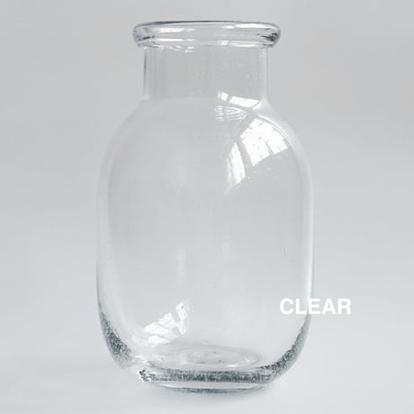ＢＵＢＢＬＥ ＧＲＡＳＳ ＶＡＳＥ / ガラスにランダムな気泡が入っているシルエットが愛らしいトールサイズの花瓶 / CLEAR , GLAY