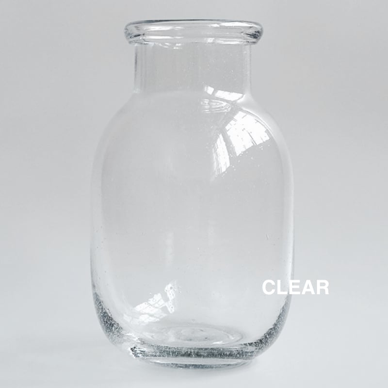 BUBBLE GRASS VASE / ガラスにランダムな気泡が入って