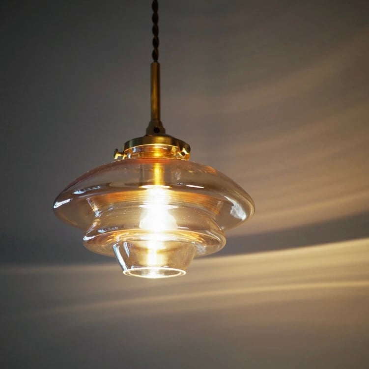 WHITE 'N' AMBER GRASS PENDANT LIGHT / グラデーションフ