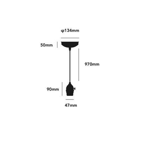 Laiton - pendant / E26 / ソケットと電球 シンプルに存在感を放つペンダントライト / AWS