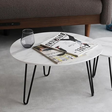 NEST TABLE / white / インテリアをおしゃれに引き立てこなれた空間を演出してくれる大理石柄のネストテーブル
