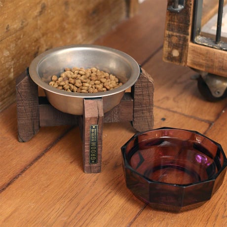 SLEEPER WOOD FEEDING BOWL / 枕木フィーディングボウル / GROOM