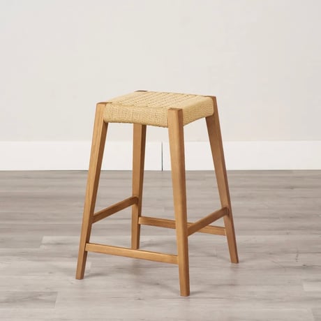 ASH WOOD × PAPER CORD STOOL 02 / +HIGH アッシュ無垢のスツール / 北欧スタイル 和モダン / ダイニングチェア ダイニングスツール