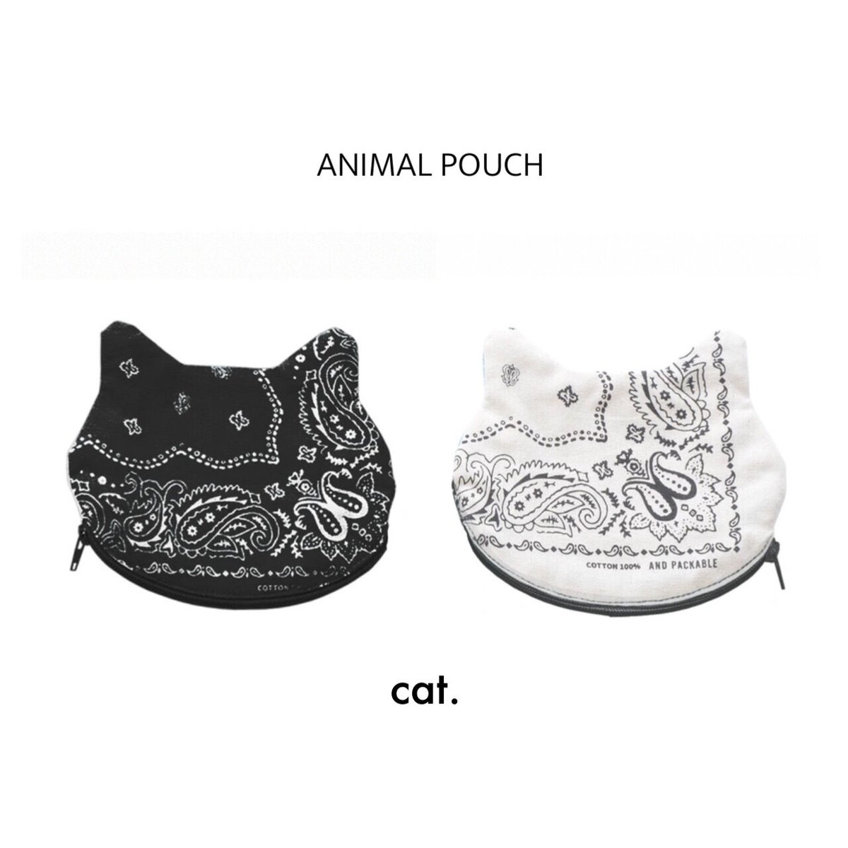 ANIMAL POUCH ［ ペイズリー柄 / ポーチ ］メイク道具収納 鍵 小物収納 ...