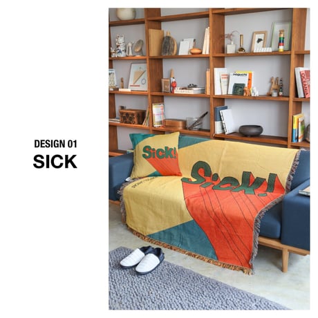 CUSHION COVER / 遊び心のあるメッセージとデザイン / クッションカバー / SICK , NEVER BETTER , BEER LOVER , COFFEE HOLIC