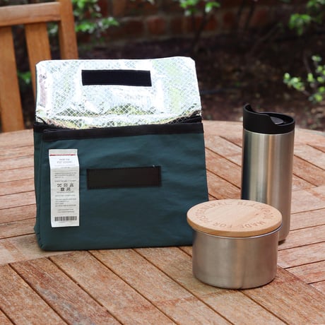 LUNCH COOLER BAG-IN-BAG / シンプルなデザインにこだわった保冷ランチバッグ / ホワイト , ブラック , フォレストグリーン , オレンジ