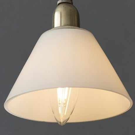 コニック ペンダントライト / ミニガラスシェード クリア + 真鍮灯具60cm シーリングカバー付き  ［E17 / 白熱電球60W / LED電球9Wまで。※電球なし