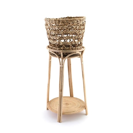 RATTAN PLANT STAND / Sサイズ , Lサイズ / ナチュラルな美しさを引き立てる2段プラントスタンド