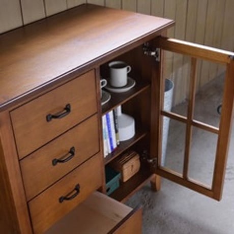 WOOD×GRASS CABINET / W80cmのコンパクトキャビネット