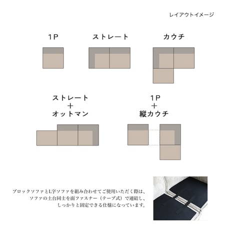 Block Sofa 03 / 機能性・美しさへの徹底したこだわりのソファ / 一人掛けソファ ・L字ソファ ・オットマン / Herit.