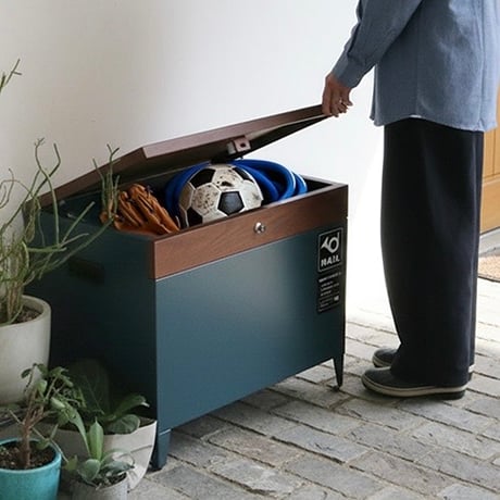 N°04 / BENCH + DELIVERY BOX / 置き配ボックス / ベンチ 一体型宅配ボックス / GREEN , BLUE , GRAY , BLACK