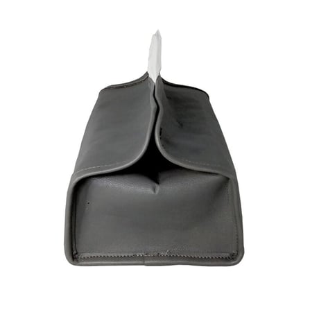 合皮素材のシンプルな収納ケース / ティッシュケース / ストレージボックス / ウォールポケット6  ▷DARK GRAY / 壁面収納 / レター収納