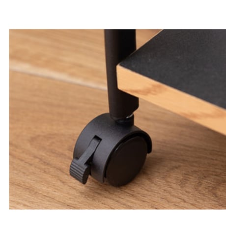 DESK WAGON WOOD EDGE 02 / 2段 幅32cm / デスクワゴン / WHITE , BLACK / サイズ : W32.5×D34×H60cm