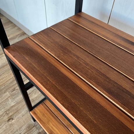 PINE WOOD RACK 4段 / BROWN / オープンシェルフ / 天然木 パイン材 / サイズ : w60×d32×h135cm