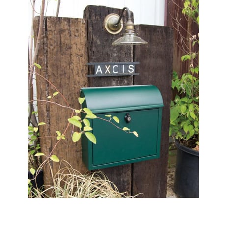 AXCIS,INC / POST ルーフィングポスト / 鍵付き / グリーン サイズ/約w385×d140×h370mm ※投函口サイズ/約w320×h33m