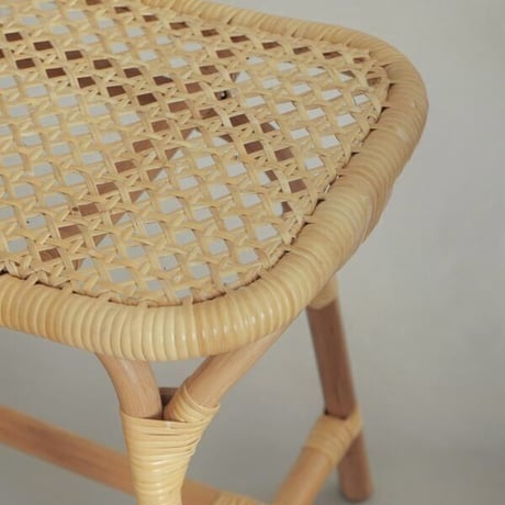 RATTAN STOOL by tuttu  / ラタンスツール スクエア  / 椅子 / リビング ダイニング チェア / 素材 籐 ラタン / サイズ約w480×d300×h420mm