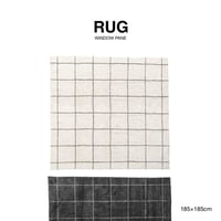 WINDOW PANE RUG MAT / 185×185cm / ラグマット / シンプル / IVORY , GRAY
