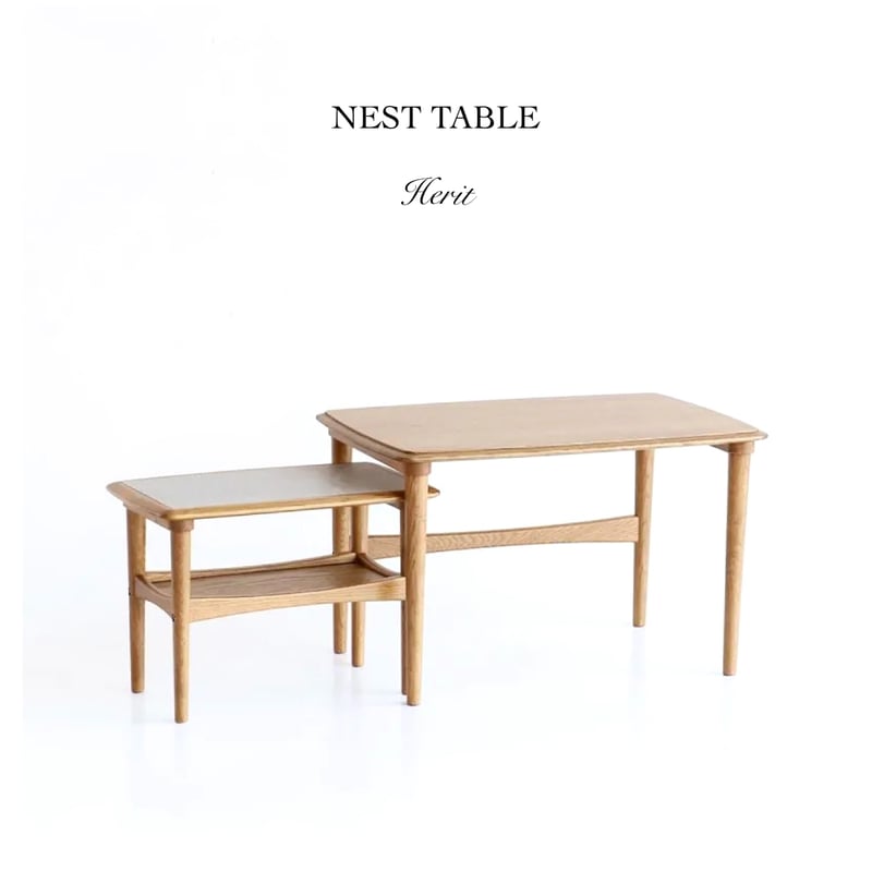 Table 02 / 上質なオーク材を使用したネストテーブル / 北欧インテリア