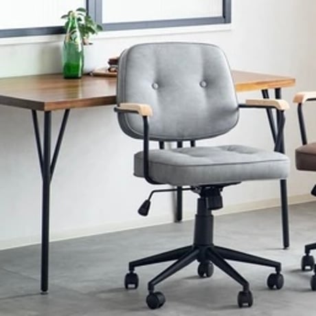 DESK CHAIR / カジュアルでありながらも知的なエッセンスのオフィスチェア  / GRAY , BROWN ,  BLACK / デスクチェア