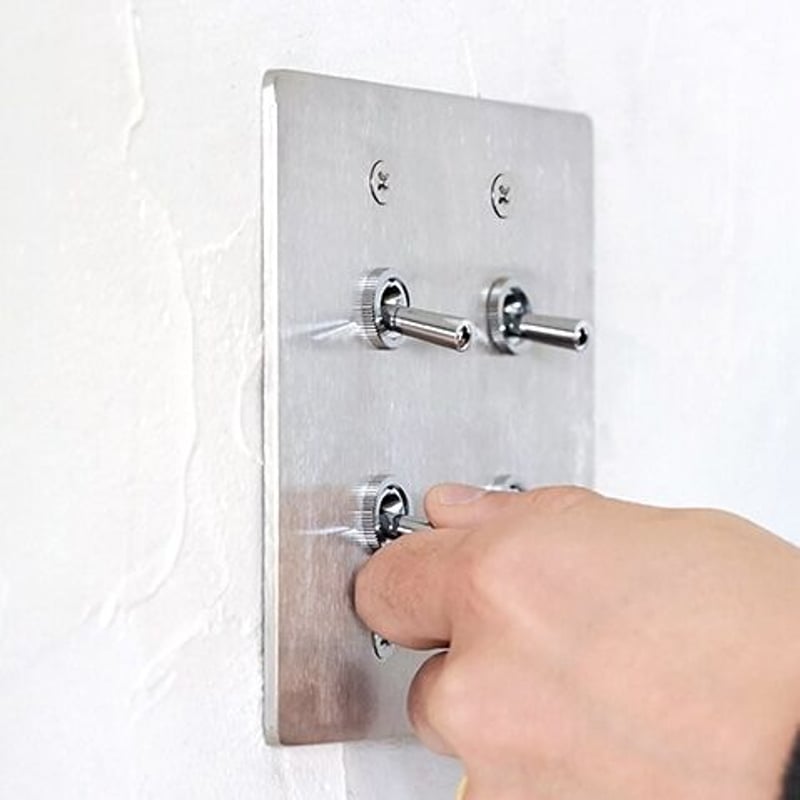 AXCIS ステンレスプレートトグルスイッチ / 1-4 スイッチ /ライト