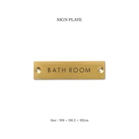 SIGN PLATE / BATH ROOM / サインプレート アンティークゴールド