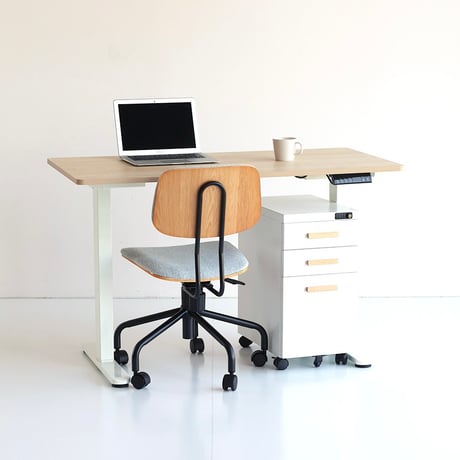 DESK WAGON / WHITE , BLACK / デザイン×機能性 スタイリッシュなキャスターデスクワゴン / 引出しロック機能