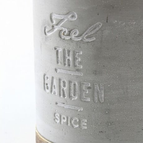 グレーポットと受け皿をセットしたおしゃれなセメントプランター  /FEEL THE GARDEN プランター by SPICE / ラウンド Lサイズ / セメントポット / 鉢 / ガーデニング