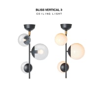 Bliss vertical 3-ceiling light / ガラスグローブを使用したシーリングライト / シーリングライト / リビング照明 /ダイニング照明 / 北欧